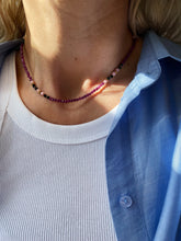 Load image into Gallery viewer, Kaklarota ar Rubīnu, Opālu, Turmalīnu