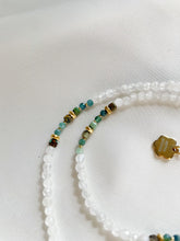 Load image into Gallery viewer, Kaklarota ar Mēness akmeni, Tirkīzu, Turmalīnu