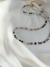 Load image into Gallery viewer, Kaklarota ar Dūmkvarcu, Oniksu, Turmalīns