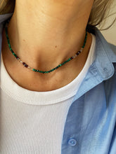 Load image into Gallery viewer, Kaklarota ar Malahītu, Granātu, Citrīnu