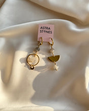 Load image into Gallery viewer, Asimetriski auskari ar Labradorītu