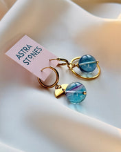 Load image into Gallery viewer, Asimetriski auskari ar Fluorītu