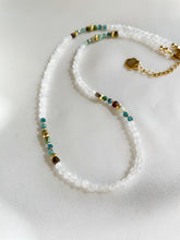 Load image into Gallery viewer, Kaklarota ar Mēness akmeni, Tirkīzu, Turmalīnu