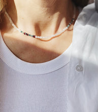 Load image into Gallery viewer, Kaklarota ar Mēness akmeni, Granātu, Turmalīnu