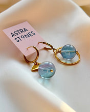 Load image into Gallery viewer, Asimetriski auskari ar Fluorītu