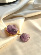Load image into Gallery viewer, Piespraude ar Fluorītu, Ametistu