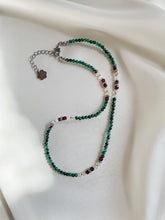 Load image into Gallery viewer, Kaklarota ar Malahītu, Granātu, Citrīnu