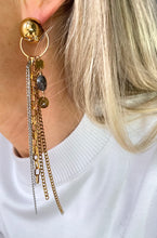 Load image into Gallery viewer, Asimetriski auskari ar Sienītu