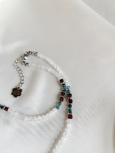 Load image into Gallery viewer, Kaklarota ar Mēness akmeni, Granātu, Turmalīnu