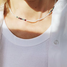 Load image into Gallery viewer, Kaklarota ar Mēness akmeni, Granātu, Turmalīnu