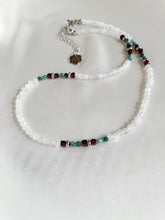 Load image into Gallery viewer, Kaklarota ar Mēness akmeni, Granātu, Turmalīnu