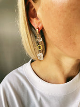 Load image into Gallery viewer, Asimetriski auskari ar Kvarcu