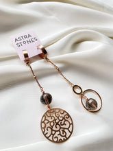 Load image into Gallery viewer, Asimetriski auskari ar Dūmkvarcu