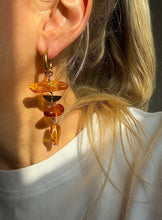 Load image into Gallery viewer, Asimetriski auskari ar Dzintaru