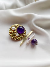 Load image into Gallery viewer, Piespraude ar Pērlēm, Ametistu
