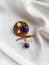 Load image into Gallery viewer, Piespraude ar Pērlēm, Ametistu