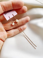 Load image into Gallery viewer, Ķēdīšu auskari ar Pērlēm