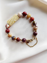 Load image into Gallery viewer, Rokassprādze ar Mokaīts, Opālu, Špineli