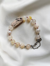 Load image into Gallery viewer, Rokassprādze ar Ahātu, Obsidiānu, Granātu