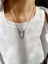 Load image into Gallery viewer, Kaklarota kulons ar Morganītu