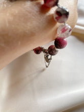 Load image into Gallery viewer, Rokassprādze ar Rodonītu, Obsidiānu, Kvarcu