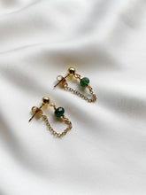 Load image into Gallery viewer, Ķēdīšu auskari ar Nefrītu