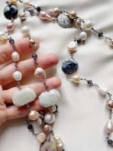 Load image into Gallery viewer, Kaklarota ar Pērlēm, Ahātu, Akvamarīnu uc
