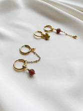 Load image into Gallery viewer, Asimetriski auskari ar Ahātu, komplekts