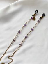 Load image into Gallery viewer, Briļļu ķēdīte ar Ametistu, Fluorītu