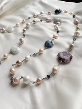 Load image into Gallery viewer, Kaklarota ar Pērlēm, Ahātu, Akvamarīnu uc