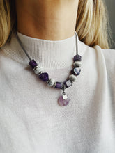 Load image into Gallery viewer, Kaklarota kulons ar Ametistu, Hovlītu