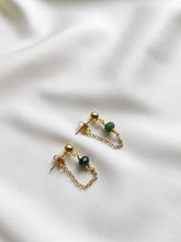 Load image into Gallery viewer, Ķēdīšu auskari ar Nefrītu